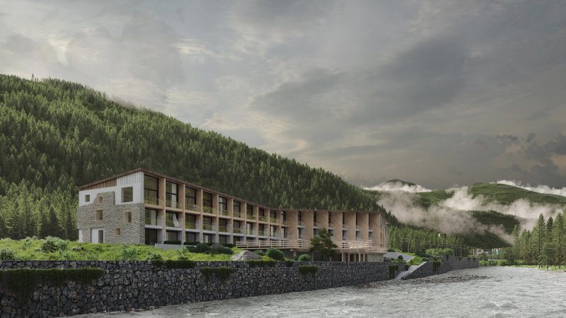 Фото проекта «Гостиница на реке Мзымте» — МОА
