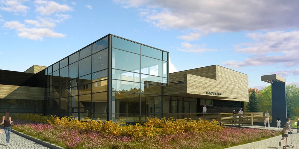 Архитектурный проект «Плавательный бассейн на 6 дорожек » — Спортивные объекты — Республика Башкортостан,село Кушнаренково — проектирование 2008 — МОА