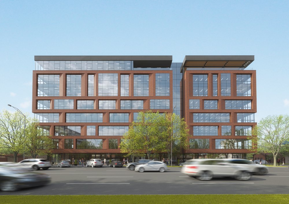 Архитектурный проект «Офисное здание со встроенной автостоянкой» — Офисно-административное здание — г. Краснодар, ул. Красных Партизан, 238 — проектирование 2013 — МОА