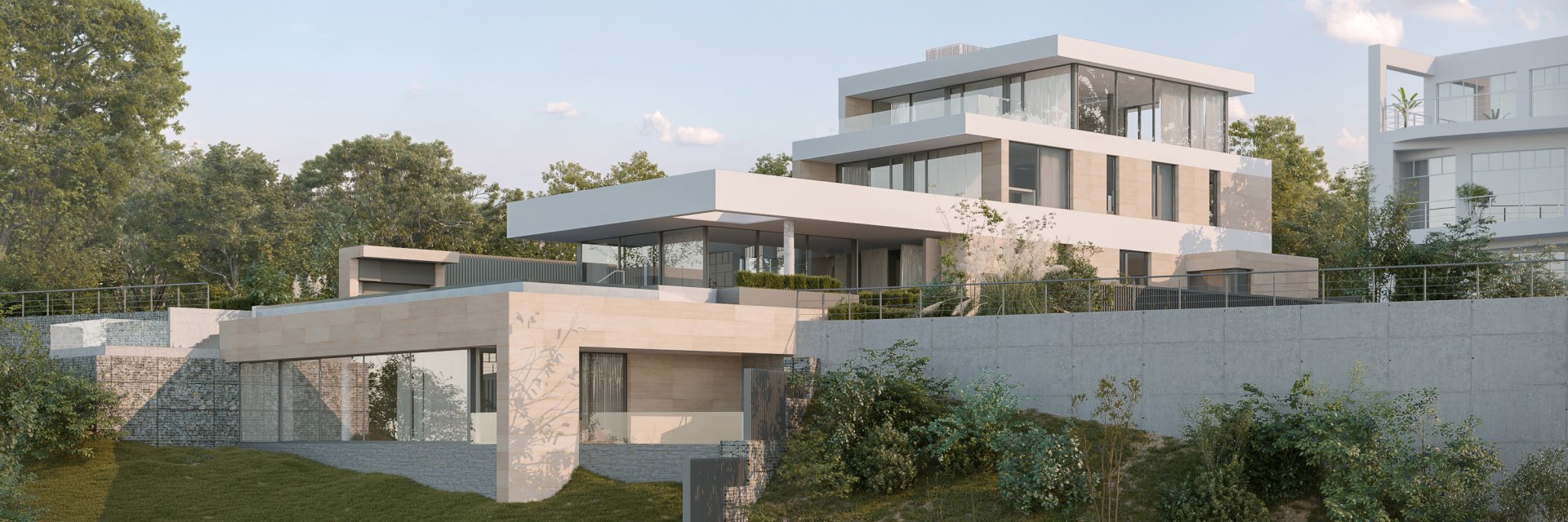 Архитектурный проект «Вилла Лазурный берег» — ИЖС — проектирование 2019 — МОА