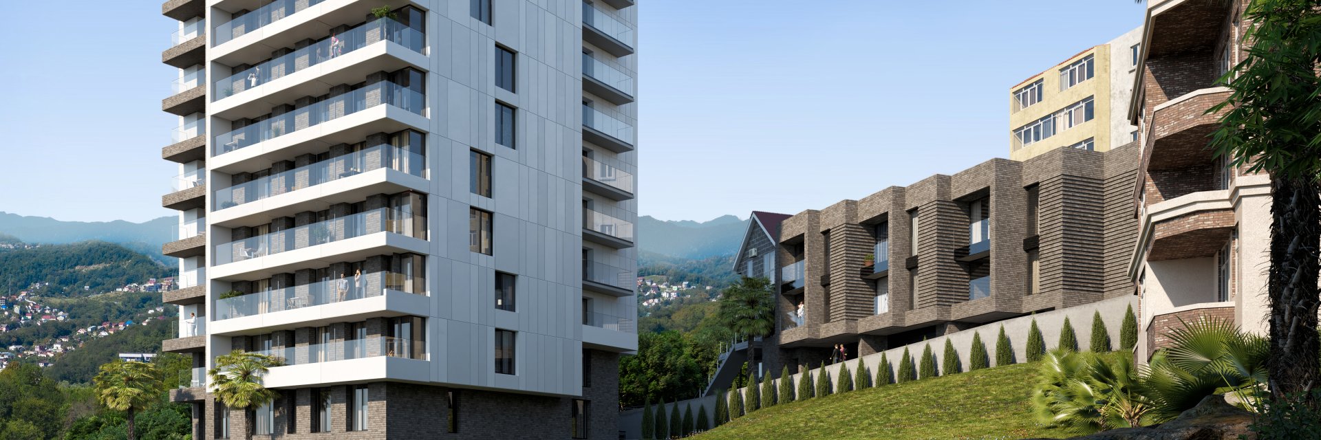 Архитектурный проект «Реконструкция многоквартирного жилого дома» — Многоквартирные жилые дома — Сочи, Краснодарский край, Россия — проектирование 2020 — МОА